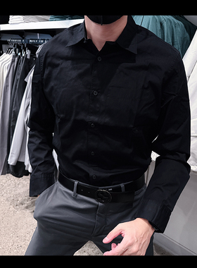 CK Calvin Klein男士春季新款长袖衬衫棉质时尚休闲百搭CM1-1