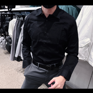 CK Calvin Klein男士春季新款长袖衬衫棉质时尚休闲百搭CM1-1