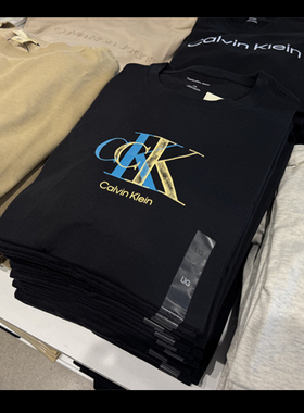Calvin Klein CK男士新款圆领时尚休闲柔软棉质短袖T恤CM3-160