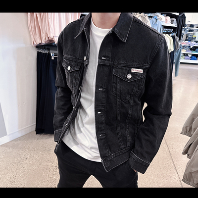 CK男士水洗牛仔夹克外套
