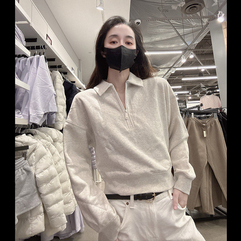 CK女士抓绒套头卫衣时尚休闲图片