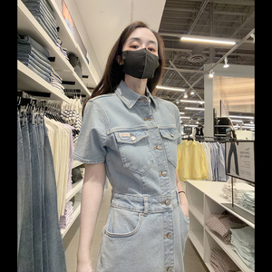 CK女士短袖牛仔连衣裙