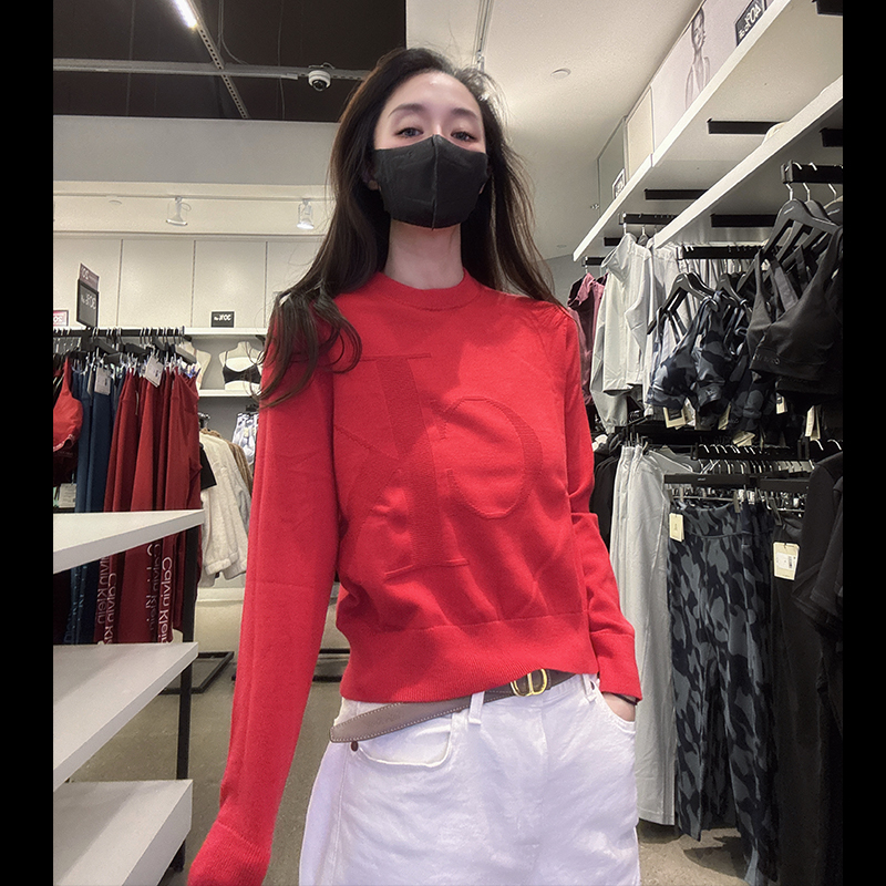 CalvinKlein女针织衫套头圆领