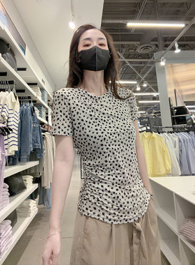 CK Calvin Klein女士新款圆领纯棉舒适柔软打底休闲短袖T恤CW638