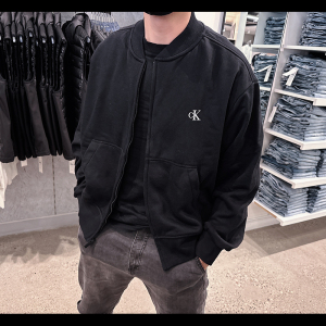 Calvin Klein CK男士拉链棒球领开衫卫衣外套薄抓绒宽松版CM8-33
