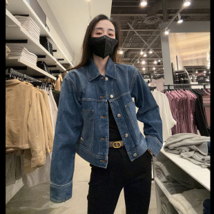 CK Calvin Klein女士新款潮流显瘦纽扣牛仔服夹克外套CW850