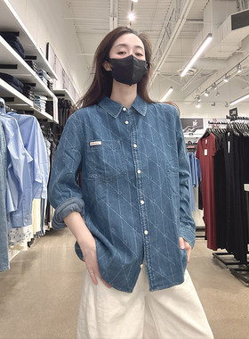 CalvinKleinCK女士牛仔长袖衬衫