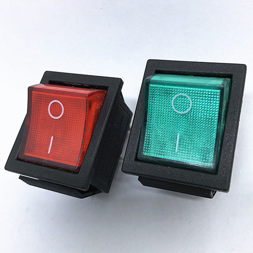 PINYI 万事达 船型开关 KCD7-2211N 2*1N 4脚 红色绿色