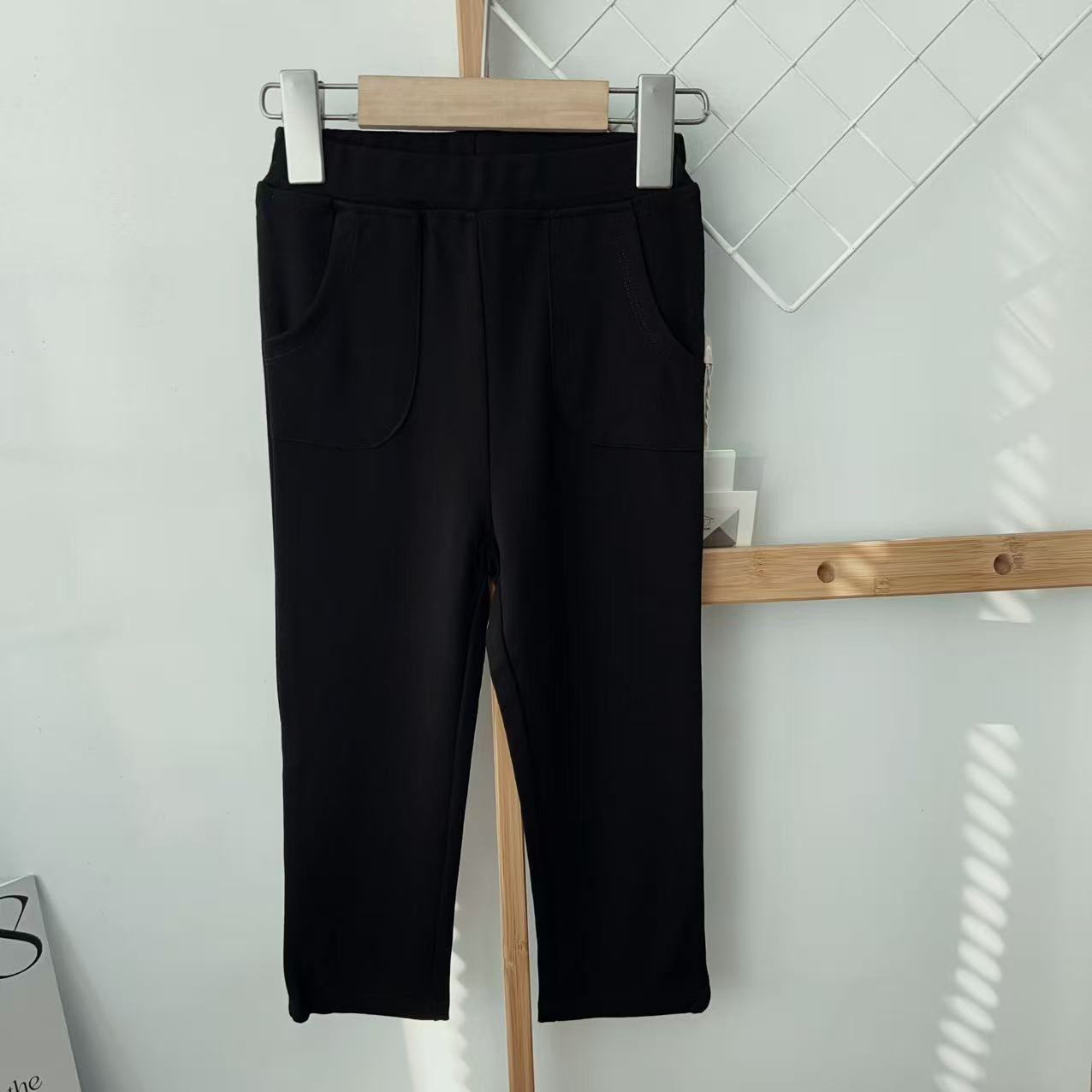 秋上新！90-120码杰尼豪斯儿童裤子女童春秋人棉高弹直筒休闲裤