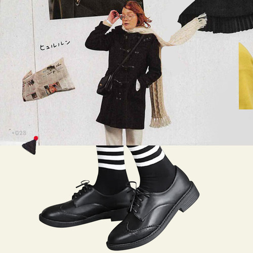 皮鞋日杂FUDGE百搭雕花