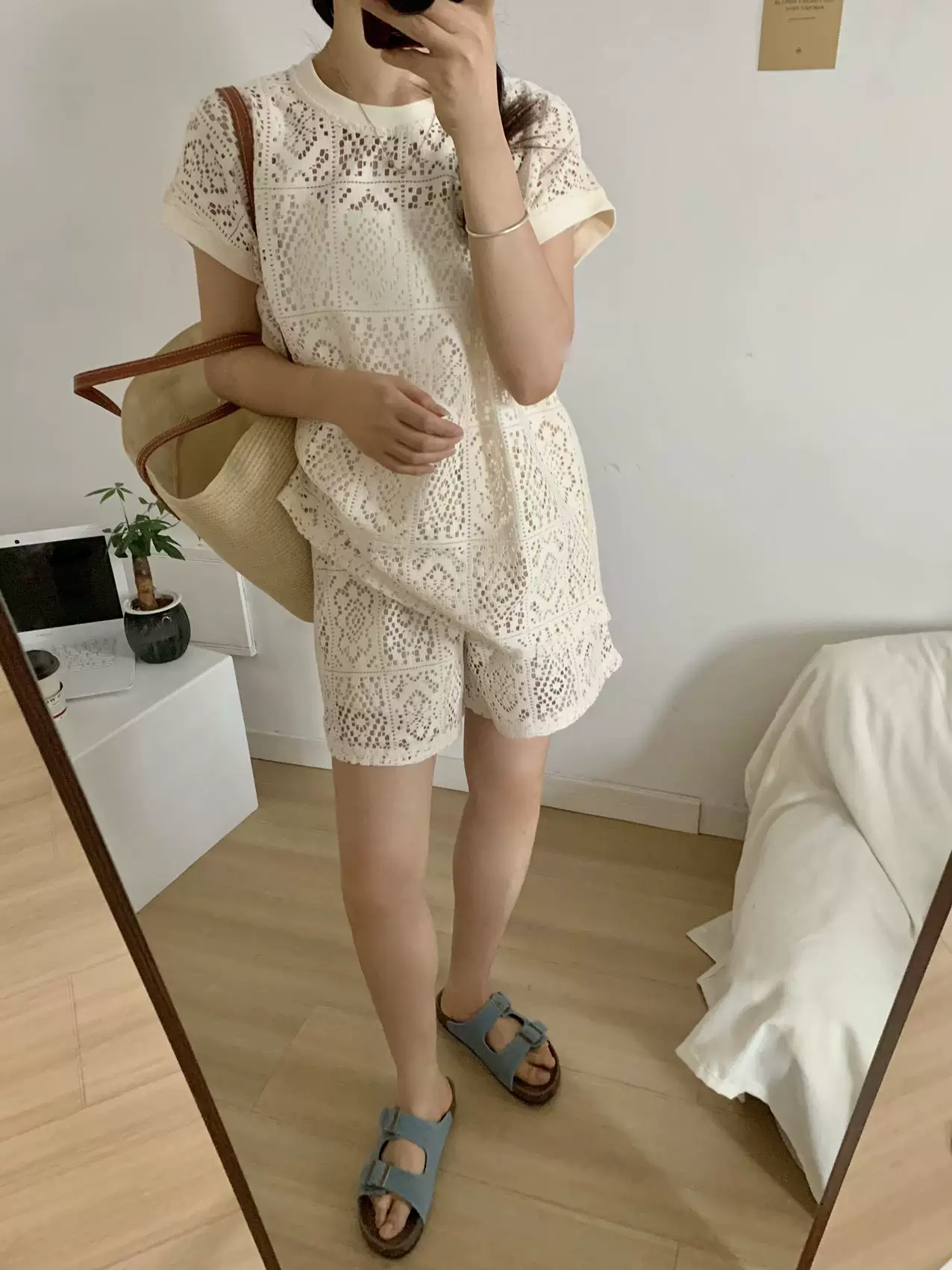 (Cross-border trading), summer cute lace T-shirt sleevless, set, elastic waist