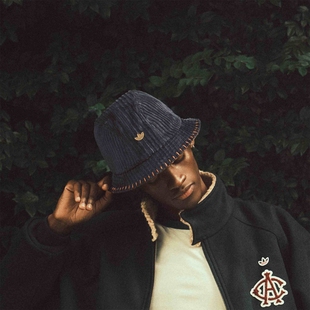 Adidas阿迪达斯陈冠希联名款 百搭灯芯绒运动渔夫帽JM7102 CLOT时尚