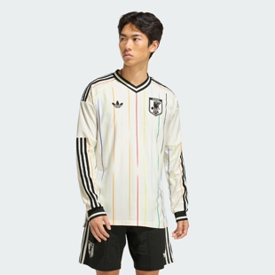 Adidas阿迪达斯日本国家队世界杯客场球员版足球长袖球衣JZ9698