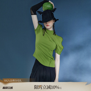 显瘦圆领短袖 特价 小众上衣洋气小衫 日着原创女装 棉T恤 2025夏新款
