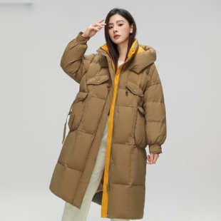 2026新国标90%极寒羽绒服女超厚超长时尚宽松羽绒外套
