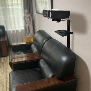 投影仪机支架落地伸缩藏网电线免打孔隐藏进沙发床头柜背靠墙专用