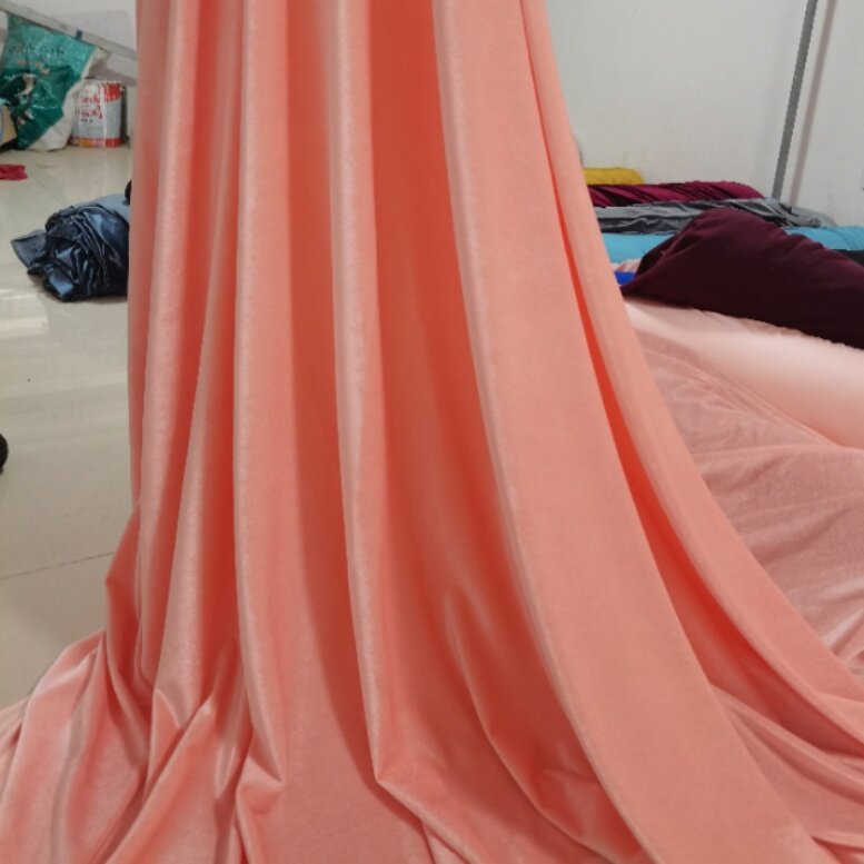 韩国绒绒布丝绒布弹力不倒绒软连衣裙卫衣旗袍做衣服服装服饰面料