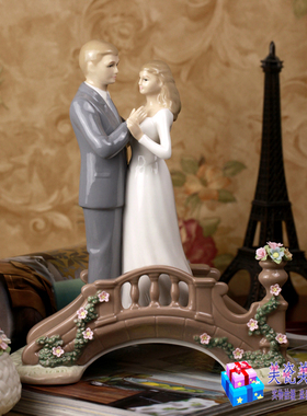 品牌陶瓷人物新郎新娘结婚礼品