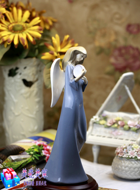 外贸陶瓷生日结婚音乐天使摆件