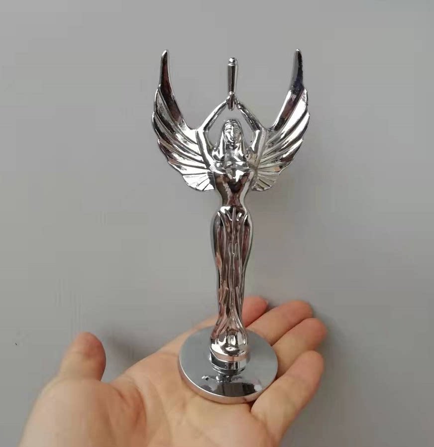 3d女神立标 自由女神车标 小金人车标 通用车头机盖金属立标贴