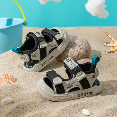 Ginofu男童夏季魔术贴防滑凉鞋