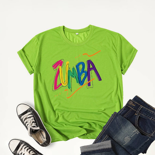 短袖 上衣运动健身休闲舞蹈尊巴跳操