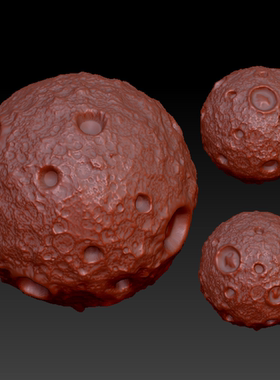 S0150异形凹凸坑麻点月球珠子STL格式OBJ三维立体3D打印图