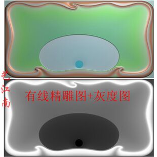 2477简约简单款式茶盘浮雕精雕JDP灰度BMP格式木雕图