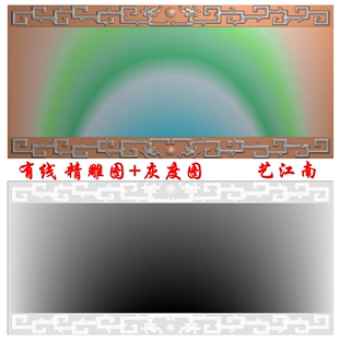 1782拐子龙茶盘浮雕精雕JDP灰度BMP格式木雕石雕图