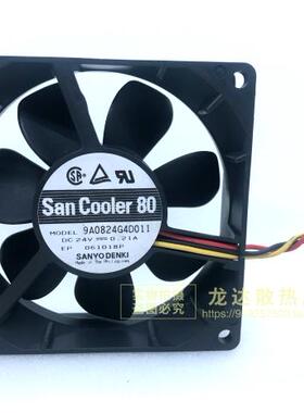 全新原装Sanyo/三洋  9A0824G4D011 24V 0.21A 8025 8CM 散热风扇