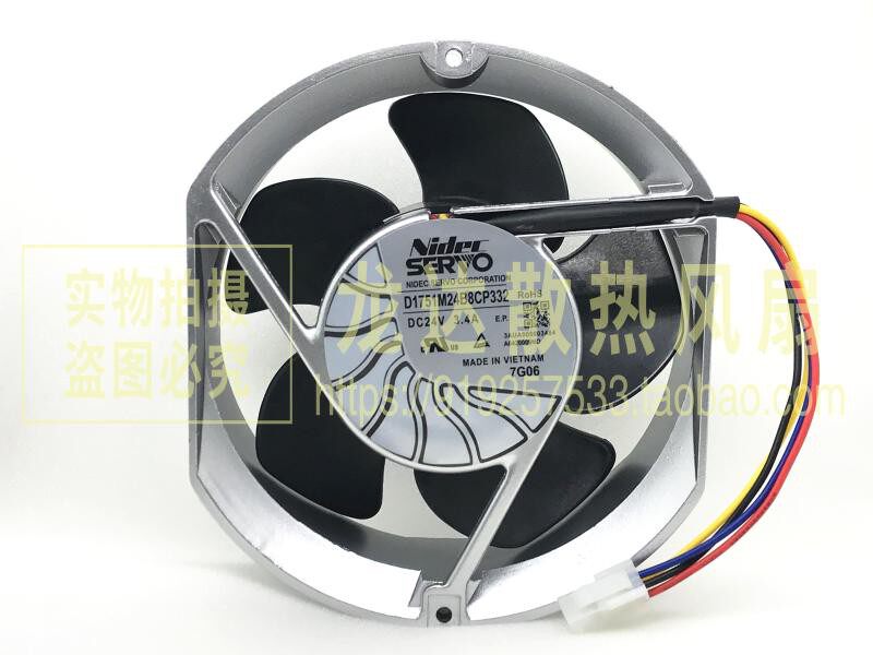 D1751M24B8CP332 DC24V 3.4A 4线原装日本SERVO 日本进口风扇