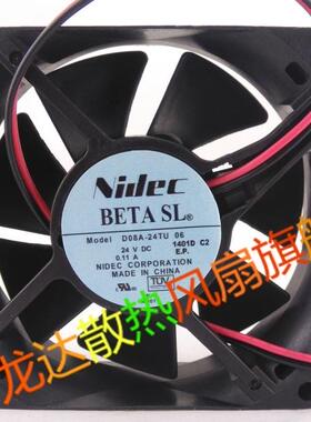 原装NIDEC 8025 D08A-24TU 06 24V 0.11A 8CM ABB变频 散热风扇