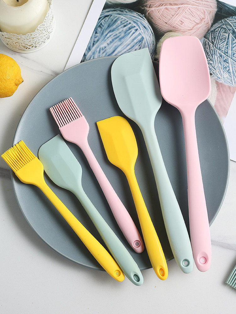 烘焙工具一体式硅胶刮刀烘培做蛋糕奶油抹刀 铲刀搅拌刮板耐高温