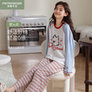 长袖 家居服套装 睡衣女款 纯棉少女可外穿春秋款 全棉 秋冬季 2025新款