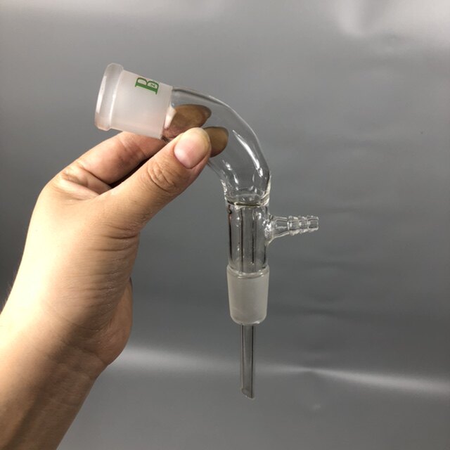 真空接受管接收管24x2标准磨口抽真空玻璃弯管接管高硼硅耐高温