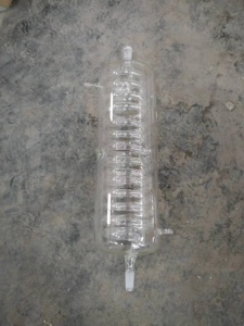 耐高温加大玻璃蛇形冷凝器外管直径180毫米长600毫米 口径24/40