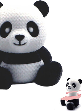 3d printed panda Mini Model Stress-Relieving rotatable Toy