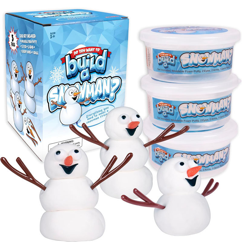 DIY圣诞雪人亚马逊手工捏雪球