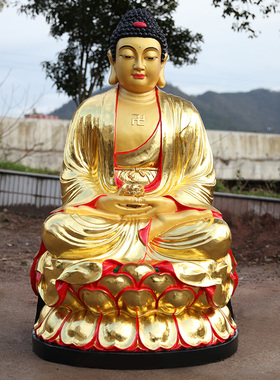 树脂带背光佛像贴金