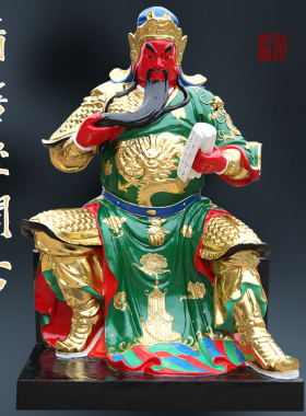 供奉韦陀珈蓝护法神像树脂玻璃钢