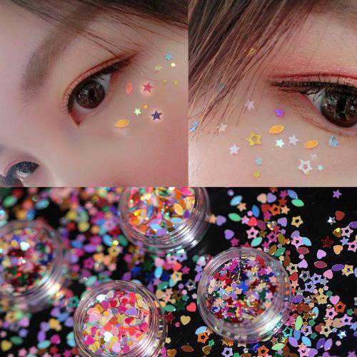 lolita林小宅pony同款网红亮片妆少女心眼妆演出拍照爱心星星贴片