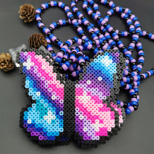 音乐节Rave发光LED奶嘴Kandi项链软头蹦迪奶嘴夜店电音装 备品蝴蝶