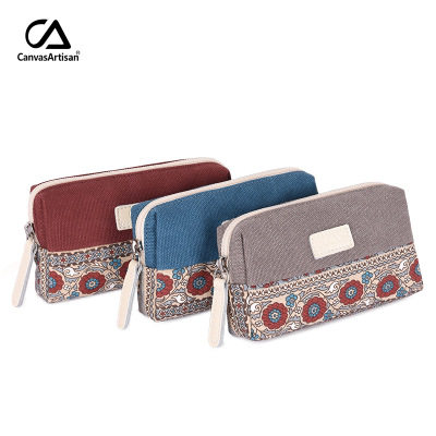 民族风零钱包手机包女士帆布包复古钥匙手机包硬币包收纳包