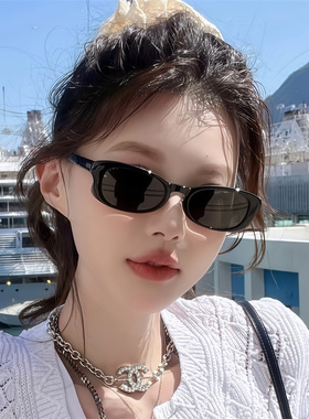 新款黑色云朵边眼镜偏光小框