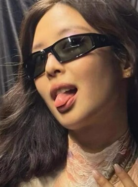 jennie同款演唱会黑色墨镜时尚女