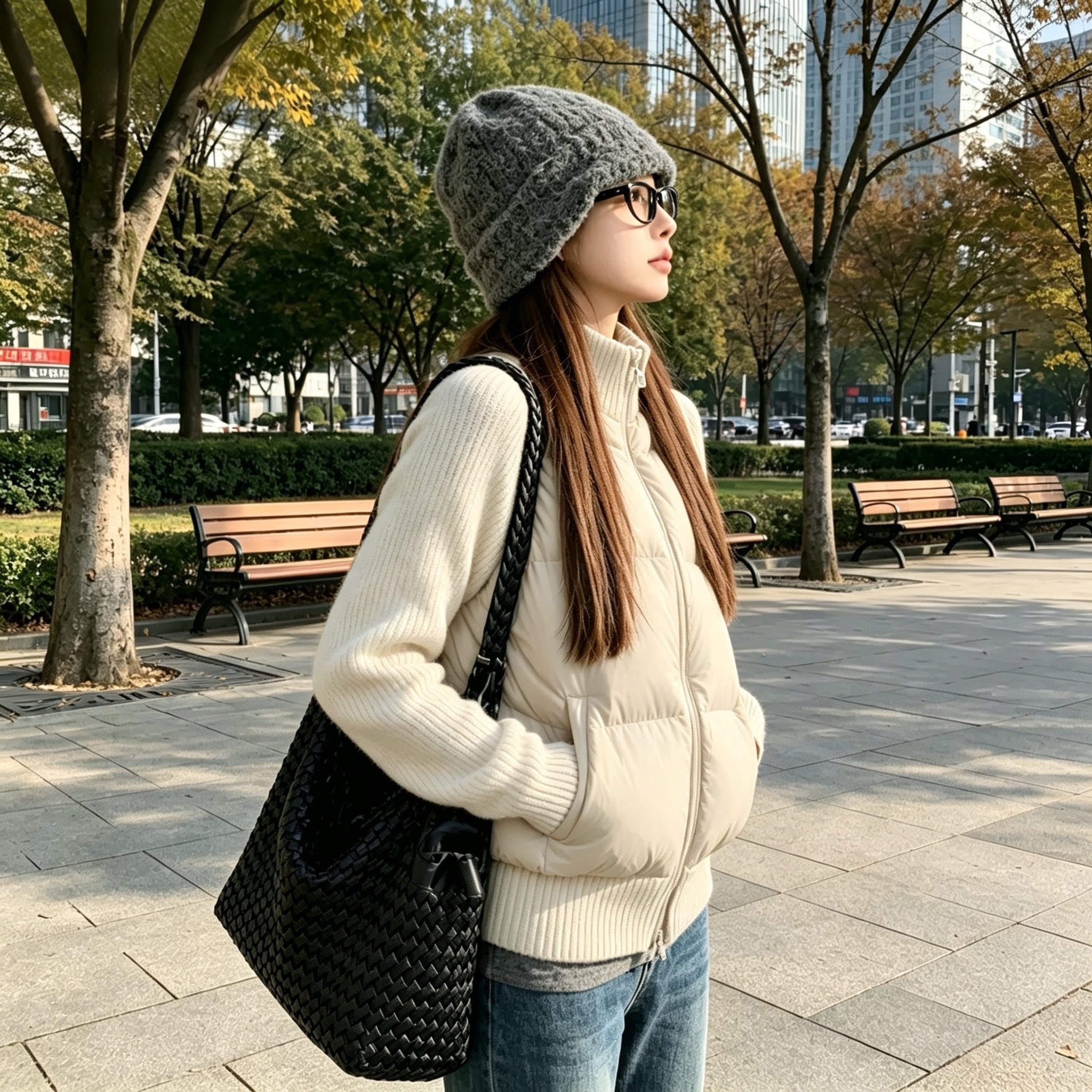 新款棉服女短款小个子轻薄款小棉袄秋冬季毛衣袖立领时尚韩版棉衣