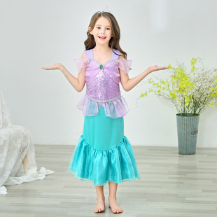 六一儿童表演礼服裙子童话故事cosplay美人鱼公主裙夏季连衣裙女