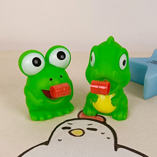 吹龙口哨捏捏吐舌头解压玩具儿童卡通青蛙恐龙bb哨发声发泄捏捏乐
