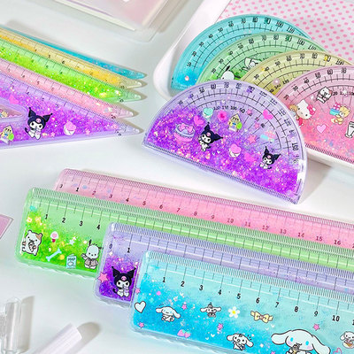 高颜值三丽鸥流沙直尺小学生专用