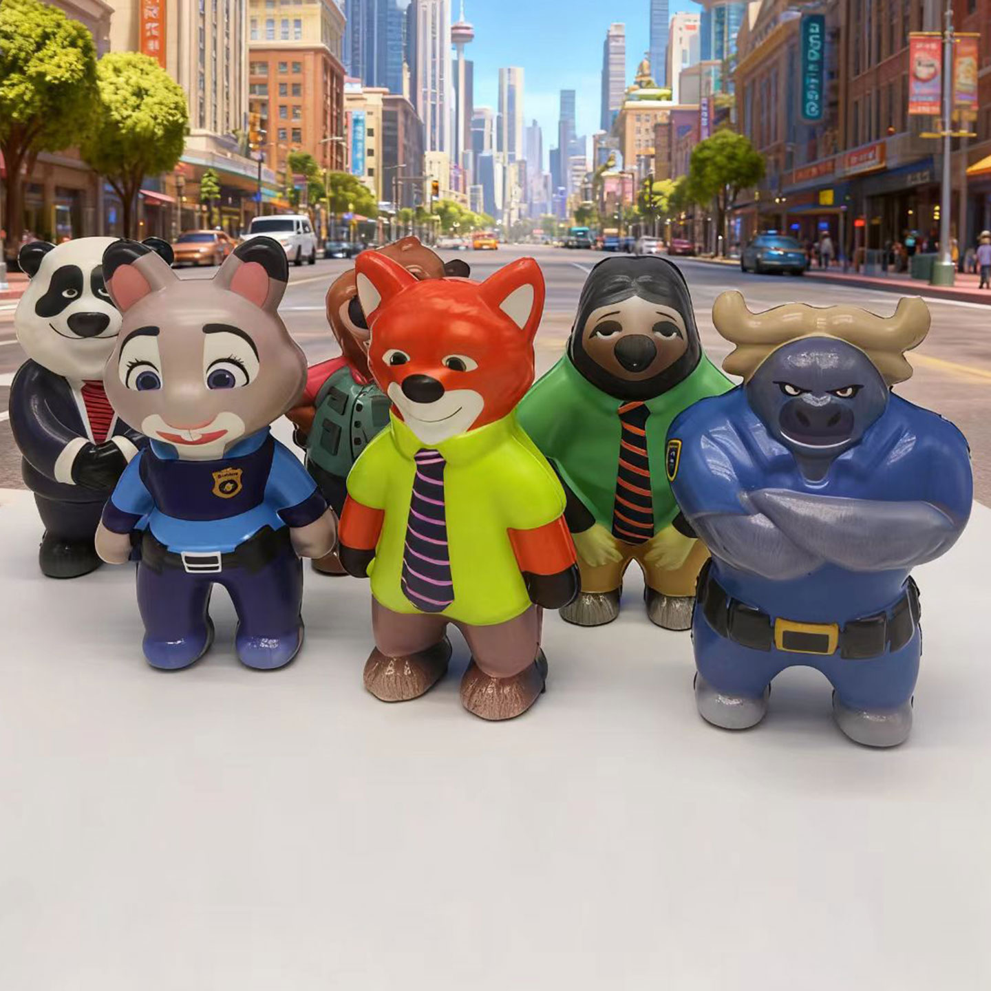 尼克朱迪捏捏乐玩偶场景解压玩具